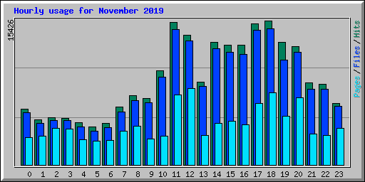 Hourly usage for November 2019