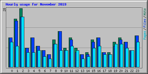 Hourly usage for November 2019
