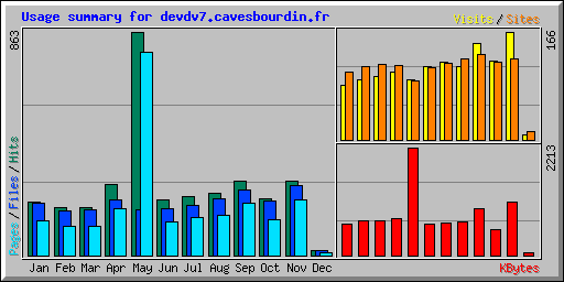 Usage summary for devdv7.cavesbourdin.fr
