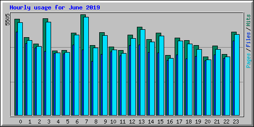 Hourly usage for June 2019