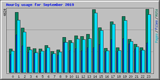 Hourly usage for September 2019