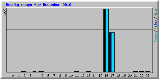 Hourly usage for December 2019